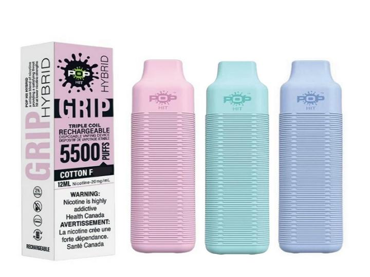 POP Hybrid Grip 5500 Puff Rechargeable Vape Device 