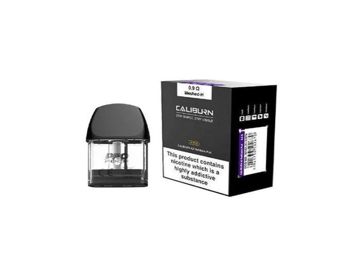 Uwell Caliburn A2 Pod Cartridge 2ML – 4-Pack of Refillable Pods with 0.9Ω Mesh Coils