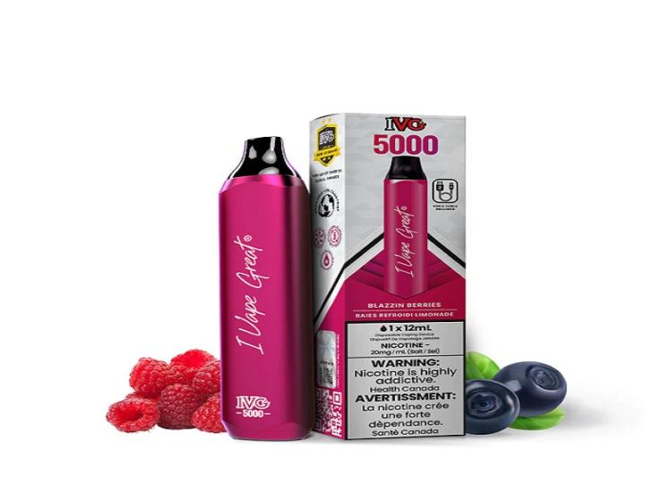 IVG Bar Max 5000 Puffs Disposable Vape – 6-Pack of Long-Lasting, Rechargeable Devices