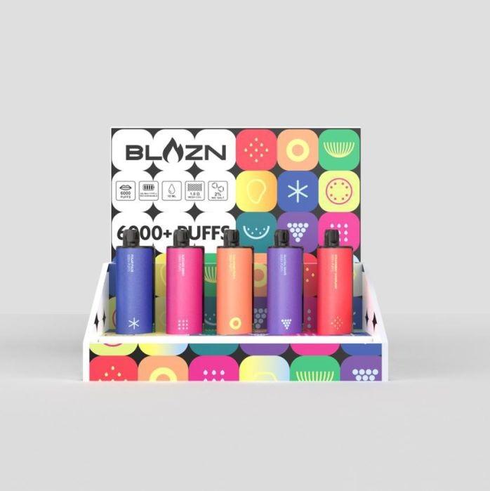 BLAZN Disposable 6K – 6000 Puffs, 20mg Nicotine, Rechargeable Vape with Digital Display