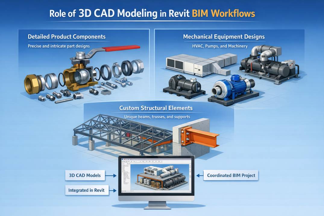3D CAD model integrated into Revit BIM workflow